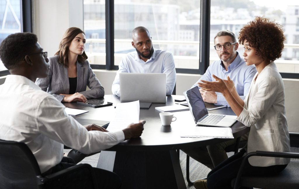 Members of an Employee Resource Group meet.